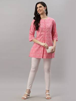 Women'S Cotton Floral Printed Short Kurti 4