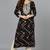 Women black printed rayon ethnic kurti