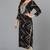 Women black printed rayon ethnic kurti