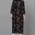 Women black printed rayon ethnic kurti
