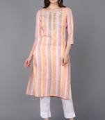 Women multicolor printed cotton ethnic kurti