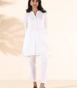  white cotton relaxed co-ord set