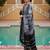 women black cotton blend floral yoke design straight kurta trousers with dupatta