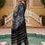 women black cotton blend floral yoke design straight kurta trousers with dupatta