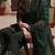 women green silk blend solid embroidered straight kurta palazzos with dupatta