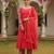 women pink silk blend solid embroidered anarkali kurta palazzos with dupatta