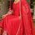 women pink silk blend solid embroidered anarkali kurta palazzos with dupatta