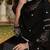 women black silk blend solid embroidered anarkali kurta palazzos with dupatta