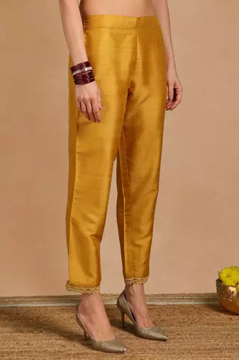 Mustard Yellow Kurta Set with Net Dupatta