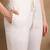women off white poly georgette solid embroidered a-line kurta trousers with dupatta