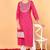 Women pink printed cotton ethnic kurti