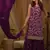 Purple color embroideried faux georgette semi stitched salwar suit