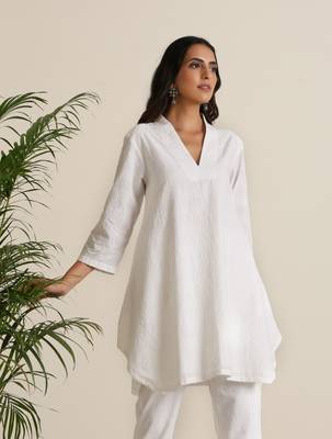  white cotton embroidered co-ord set 2