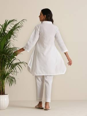  white cotton embroidered co-ord set 3