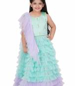 Minty frill lehenga set