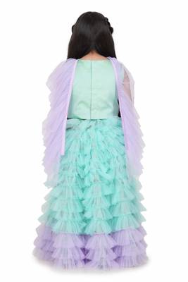 Minty frill lehenga set 3