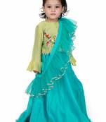 Parrot green lehenga