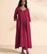 Truebrowns carrot cotton dobby kurta pant set