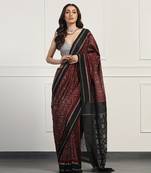 Multicolor  cotton handloom ikat saree