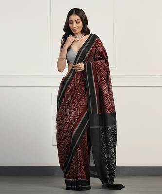 Multicolor  cotton handloom ikat saree 3