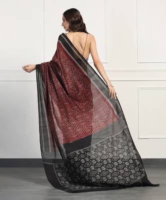 Multicolor  cotton handloom ikat saree 5