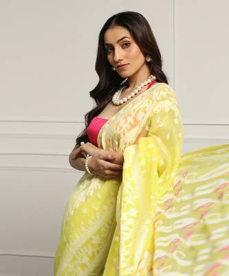 Multicolor  silk handloom jamdani on resham silk 5