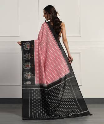 Multicolor Cotton Handloom Ikat Saree Without Blouse 3