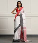 Multicolor  cotton handloom khadi cotton saree