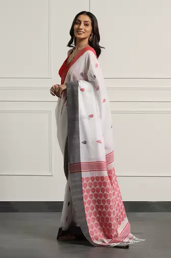 Multicolor  cotton handloom khadi cotton saree