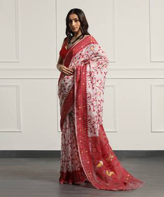 Multicolor  silk handloom jamdani on resham silk 2