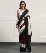 Multicolor  cotton handloom ikat saree