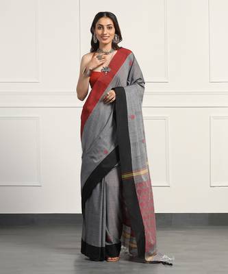 Multicolor  cotton handloom khadi cotton saree 1