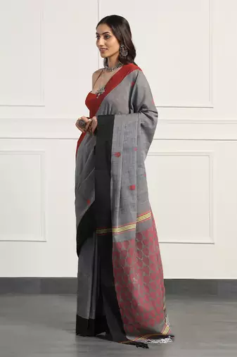 Multicolor  cotton handloom khadi cotton saree