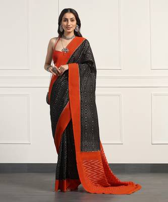 Multicolor  cotton handloom ikat saree 1