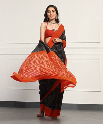 Multicolor  cotton handloom ikat saree 2