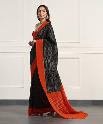 Multicolor  cotton handloom ikat saree 4