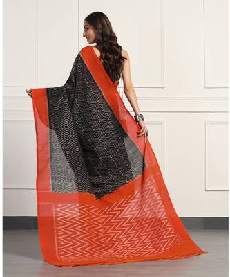 Multicolor  cotton handloom ikat saree 5