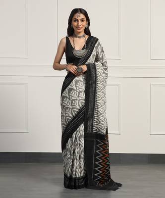 Multicolor  cotton handloom ikat saree 1