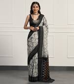 Multicolor  cotton handloom ikat saree