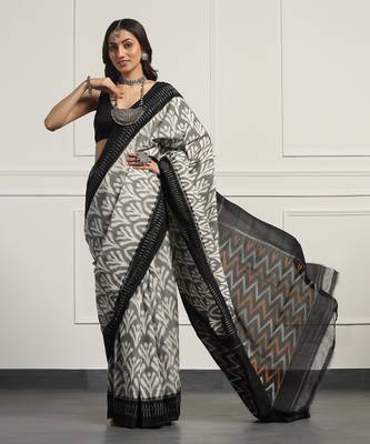 Multicolor  cotton handloom ikat saree 5