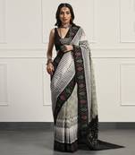 Multicolor  cotton handloom ikat saree
