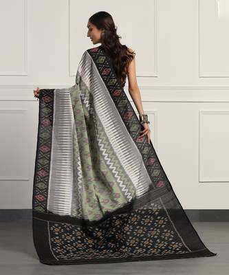 Multicolor  cotton handloom ikat saree 3