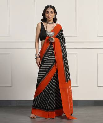 Multicolor  cotton handloom ikat saree 1
