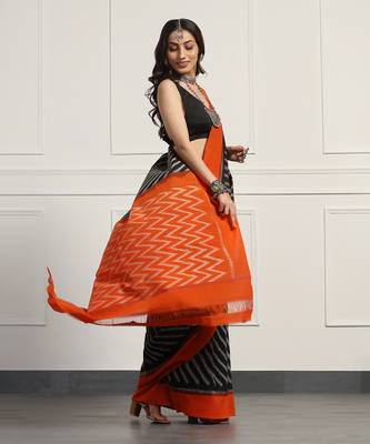 Multicolor  cotton handloom ikat saree 5