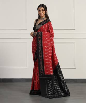 Multicolor  cotton handloom ikat saree 2