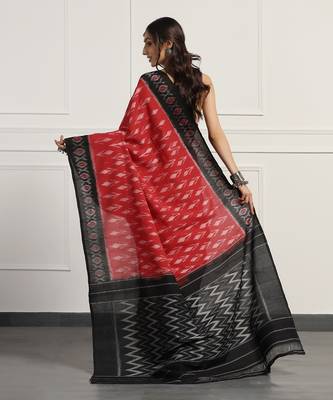Multicolor  cotton handloom ikat saree 4
