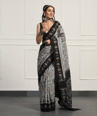 Multicolor  cotton handloom ikat saree 1