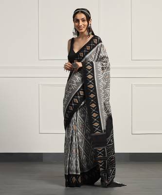 Multicolor  cotton handloom ikat saree 2