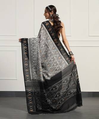 Multicolor  cotton handloom ikat saree 4