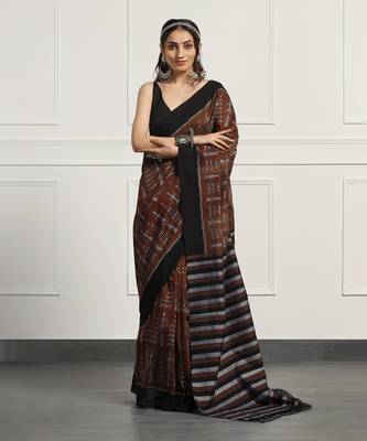 Multicolor  cotton handloom ikat saree 1